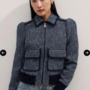 ME+EM Tweed Bomber Jacket